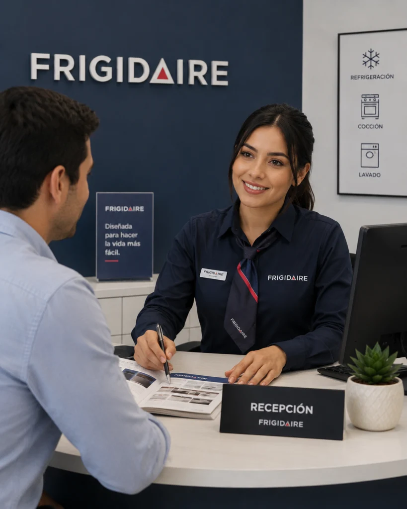 Técnico Frigidaire atendiendo centros de lavado frigidaire en Quito